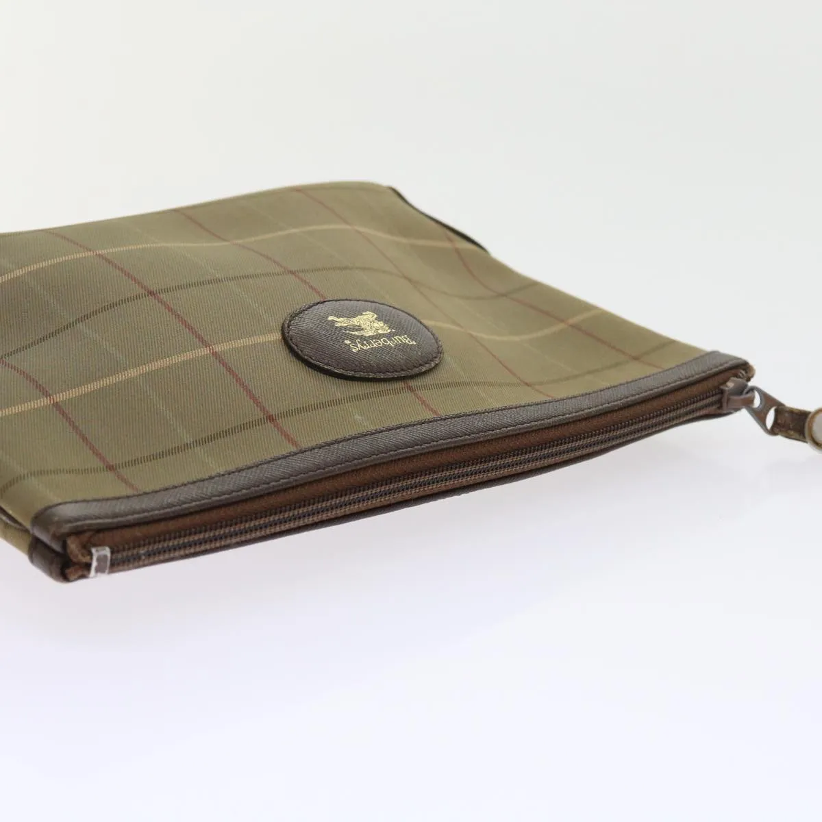 Trendy Inspired Burberryss Nova Check Clutch Bag Canvas 2set Brown Auth Bs8985