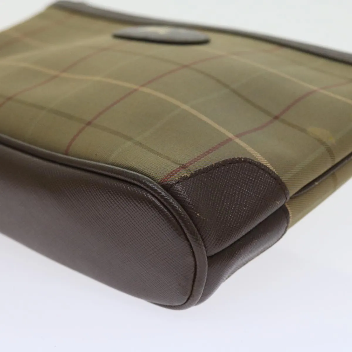 Trendy Inspired Burberryss Nova Check Clutch Bag Canvas 2set Brown Auth Bs8985
