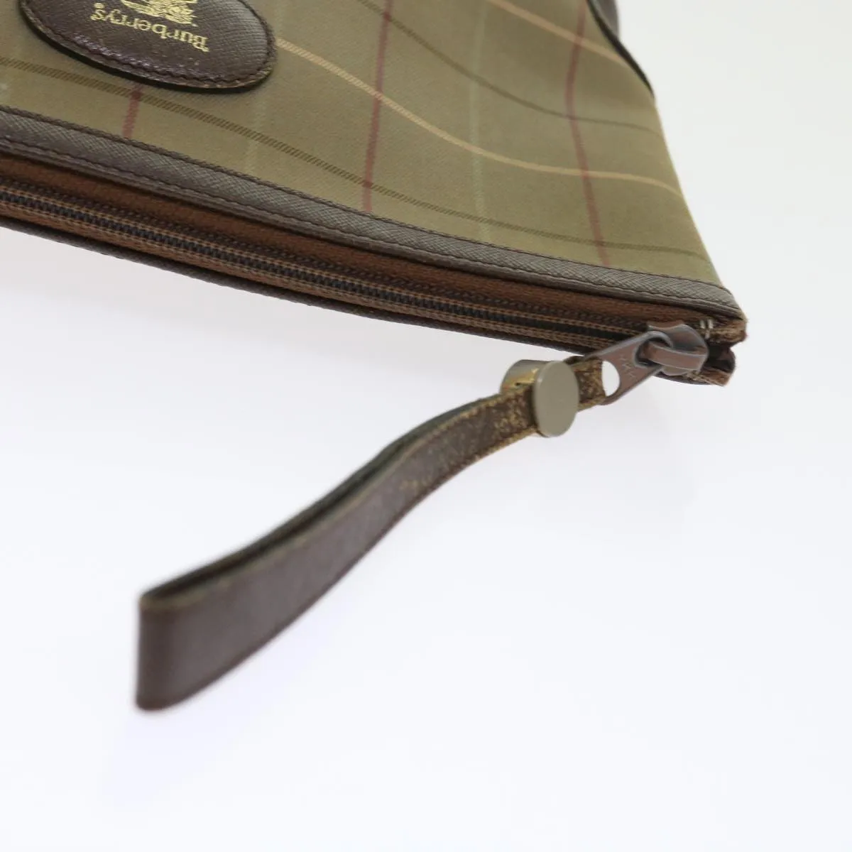 Trendy Inspired Burberryss Nova Check Clutch Bag Canvas 2set Brown Auth Bs8985