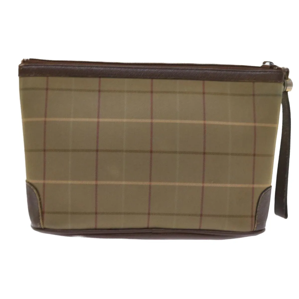Trendy Inspired Burberryss Nova Check Clutch Bag Canvas 2set Brown Auth Bs8985