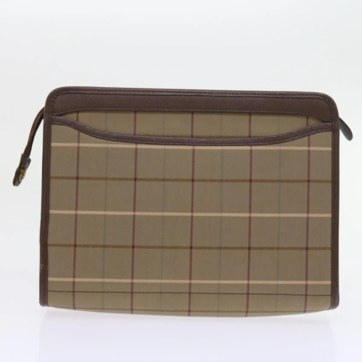 Trendy Inspired Burberryss Nova Check Clutch Bag Canvas 2set Brown Auth Bs8985