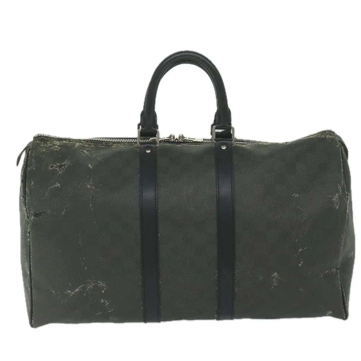 Trendy Inspired Louis Vuitton Damier Carbon Keepall 45 Boston Bag Black N41415 Lv Auth Bs10511