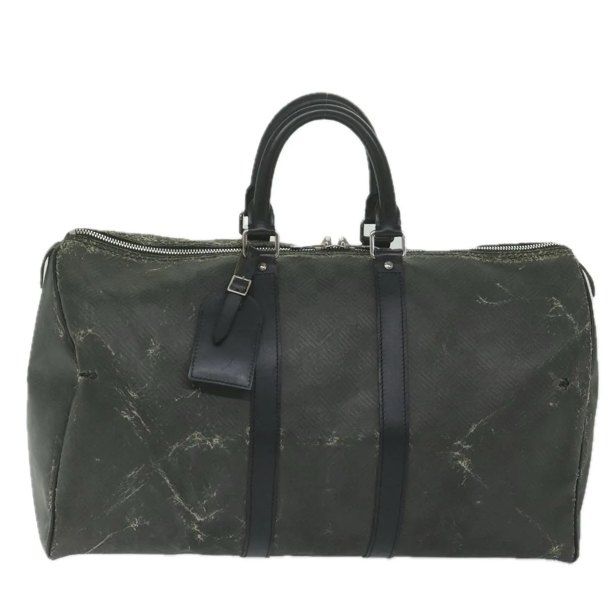 Trendy Inspired Louis Vuitton Damier Carbon Keepall 45 Boston Bag Black N41415 Lv Auth Bs10511