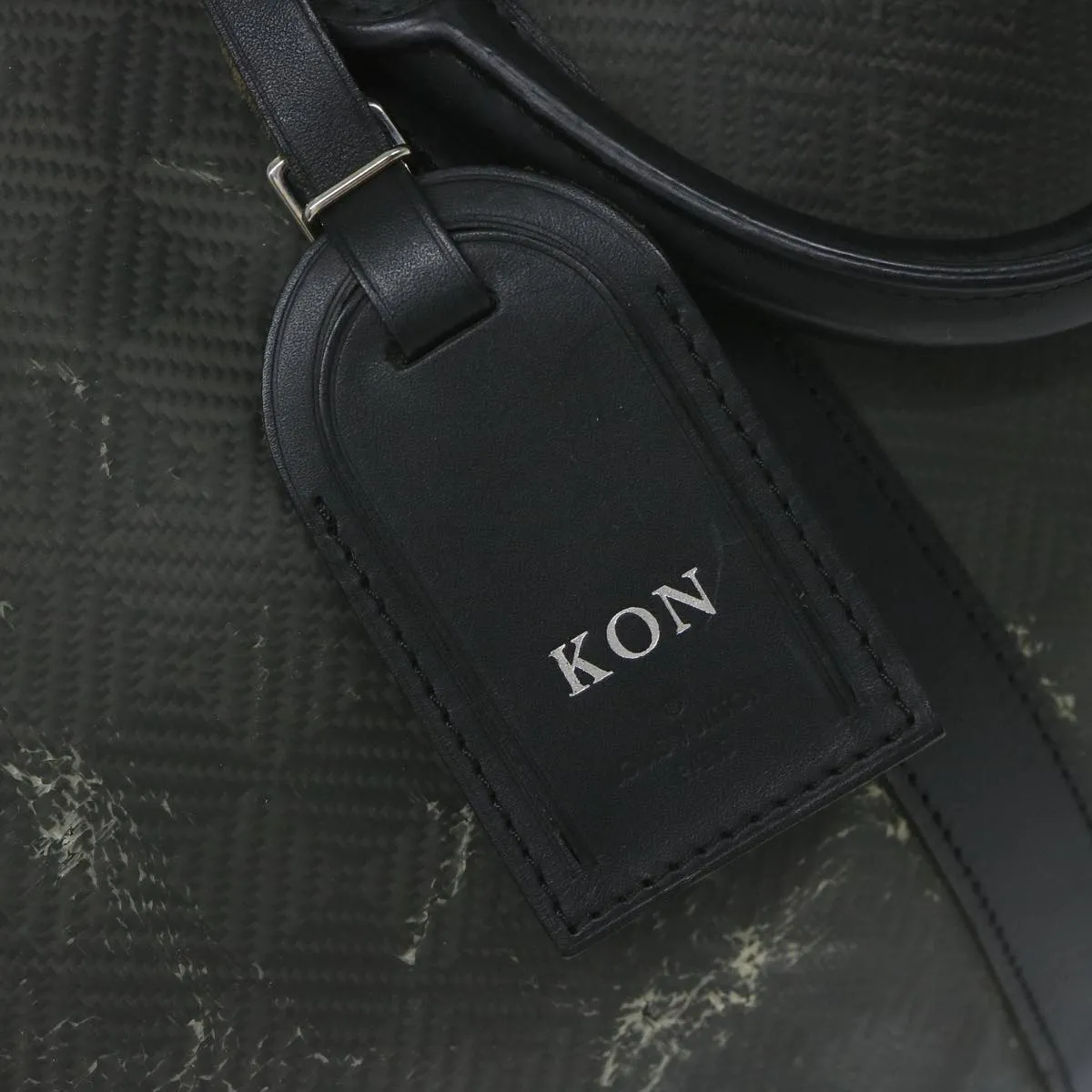 Trendy Inspired Louis Vuitton Damier Carbon Keepall 45 Boston Bag Black N41415 Lv Auth Bs10511
