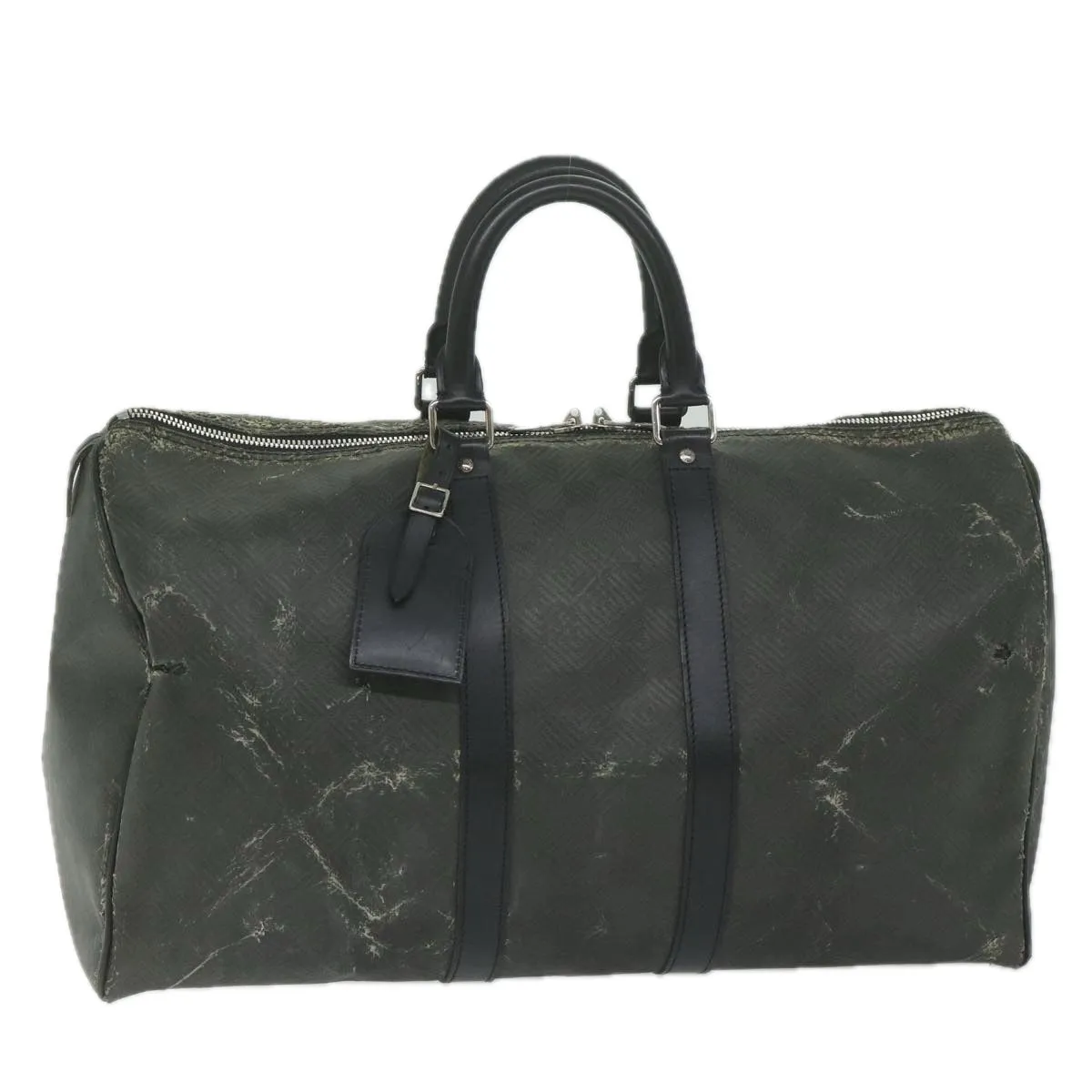 Trendy Inspired Louis Vuitton Damier Carbon Keepall 45 Boston Bag Black N41415 Lv Auth Bs10511