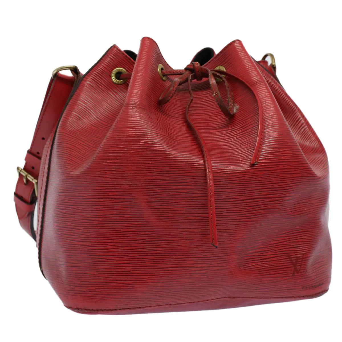 Trendy Inspired Louis Vuitton Epi Petit Noe Shoulder Bag Red M44107 Lv Auth 53986