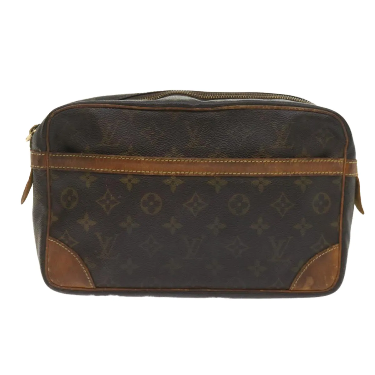 Trendy Inspired Louis Vuitton Monogram Compiegne 28 Clutch Bag M51845 Lv Auth Bs9950