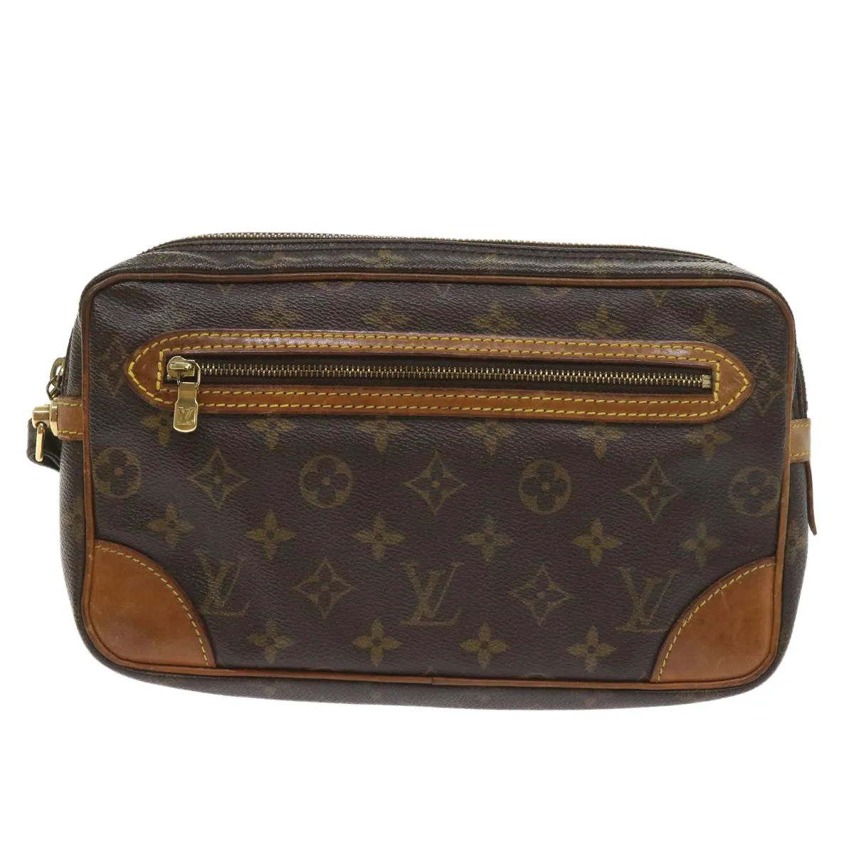 Trendy Inspired Louis Vuitton Monogram Marly Dragonne Gm Clutch Bag M51825 Lv Auth Am5206