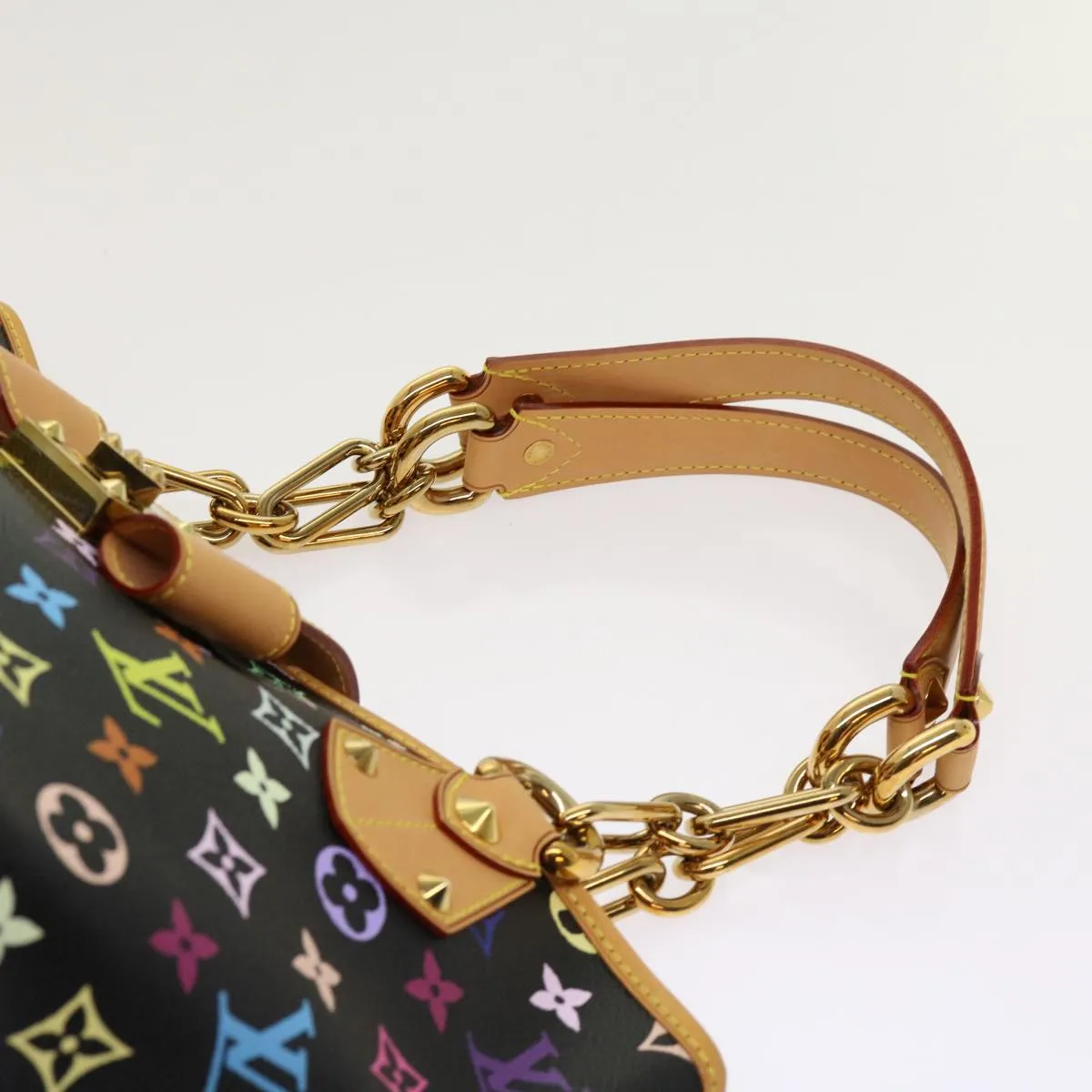 Trendy Inspired Louis Vuitton Monogram Multicolor Annie Mm Shoulder Bag Black M40308 Auth 62902a