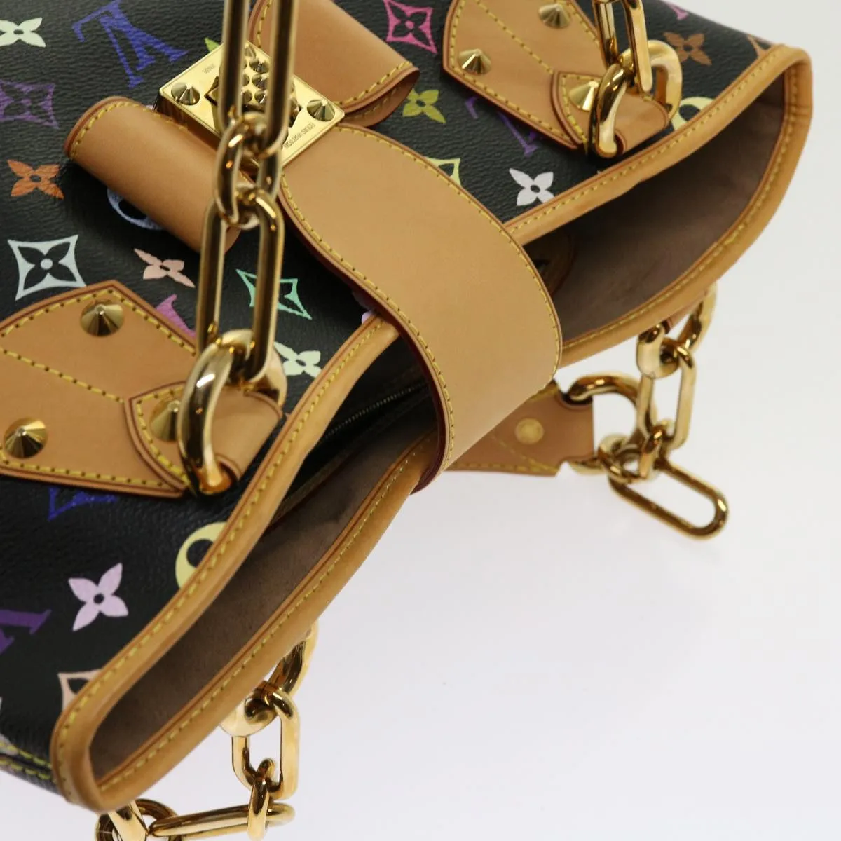 Trendy Inspired Louis Vuitton Monogram Multicolor Annie Mm Shoulder Bag Black M40308 Auth 62902a