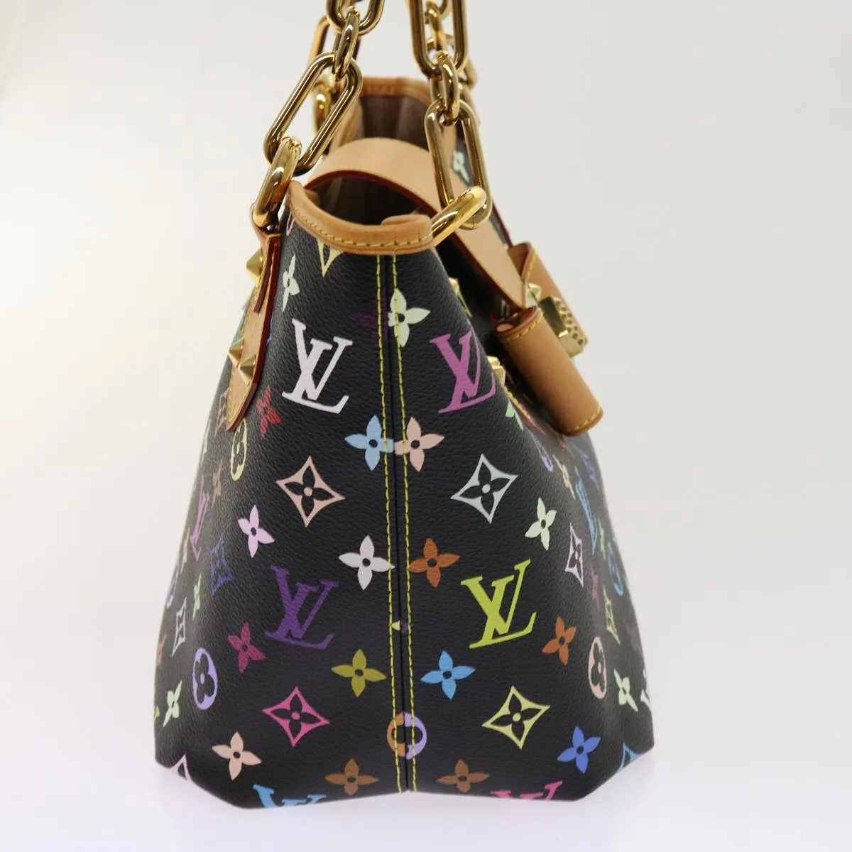 Trendy Inspired Louis Vuitton Monogram Multicolor Annie Mm Shoulder Bag Black M40308 Auth 62902a