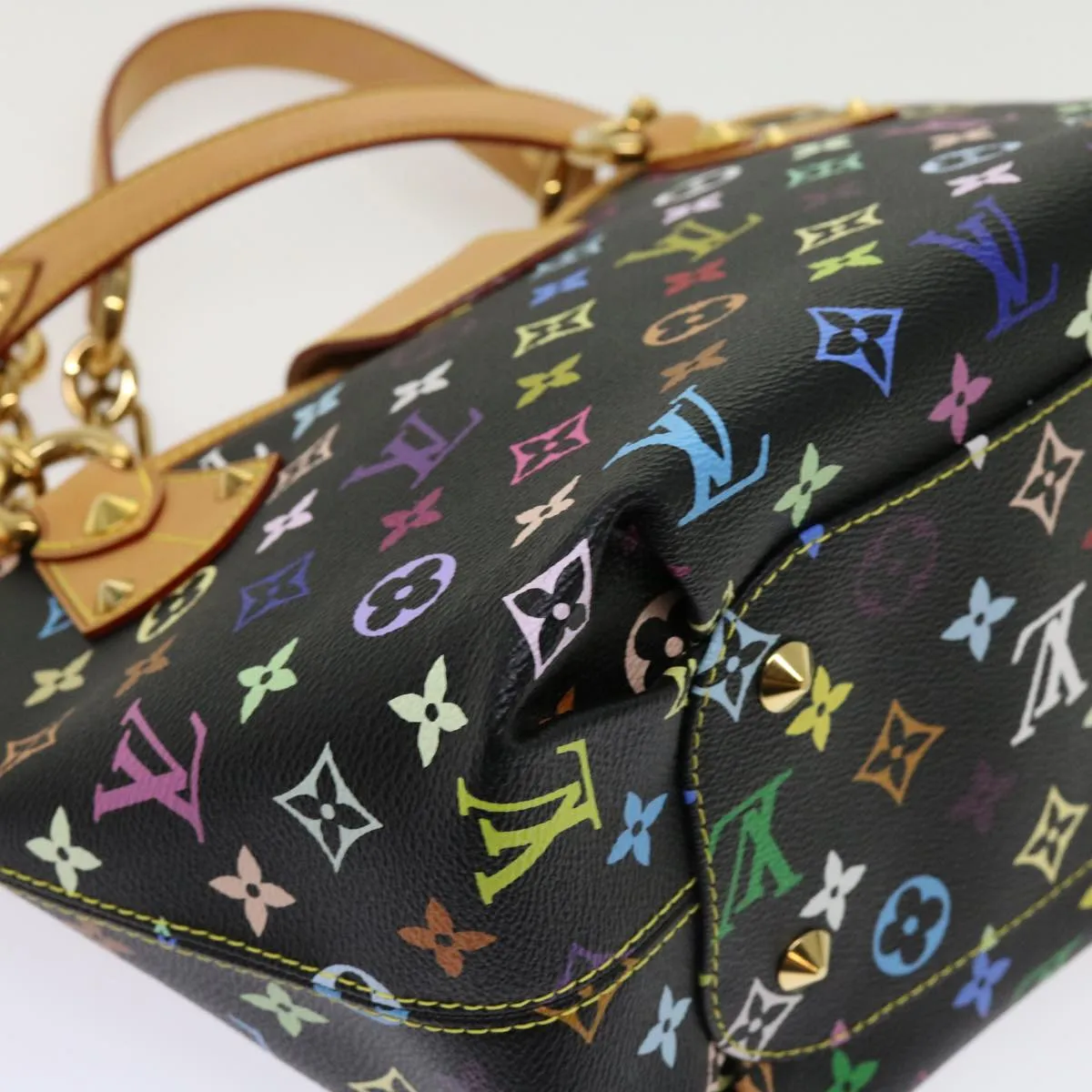 Trendy Inspired Louis Vuitton Monogram Multicolor Annie Mm Shoulder Bag Black M40308 Auth 62902a