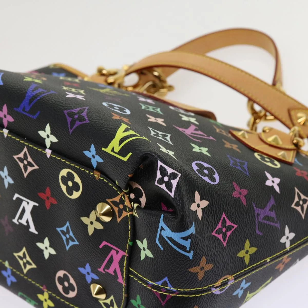 Trendy Inspired Louis Vuitton Monogram Multicolor Annie Mm Shoulder Bag Black M40308 Auth 62902a