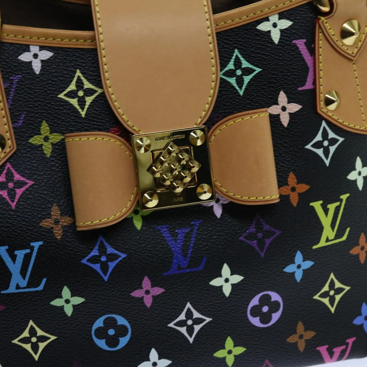 Trendy Inspired Louis Vuitton Monogram Multicolor Annie Mm Shoulder Bag Black M40308 Auth 62902a
