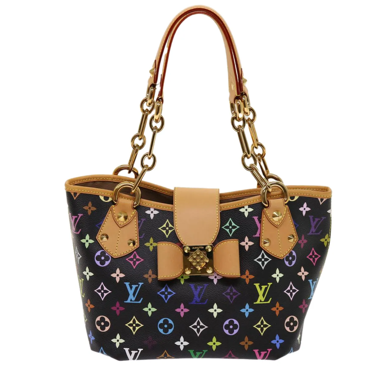 Trendy Inspired Louis Vuitton Monogram Multicolor Annie Mm Shoulder Bag Black M40308 Auth 62902a