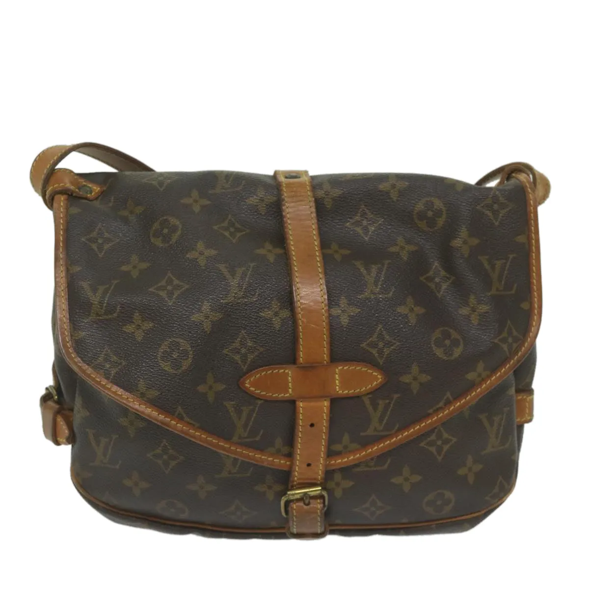 Trendy Inspired Louis Vuitton Monogram Saumur 30 Shoulder Bag M42256 Lv Auth Am5348