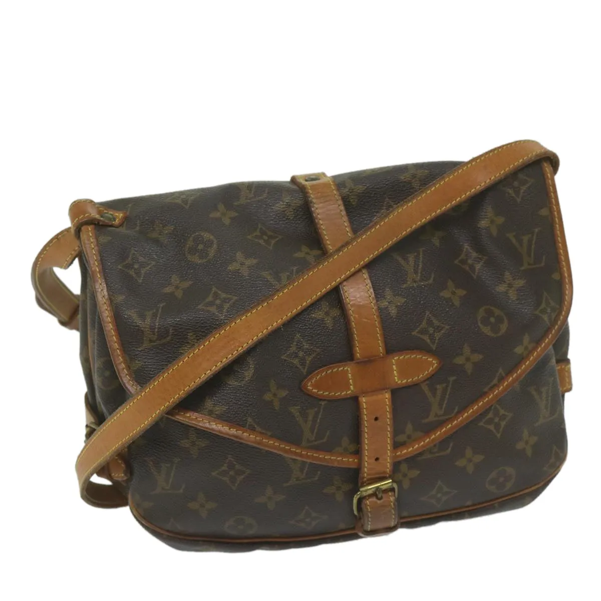 Trendy Inspired Louis Vuitton Monogram Saumur 30 Shoulder Bag M42256 Lv Auth Am5348