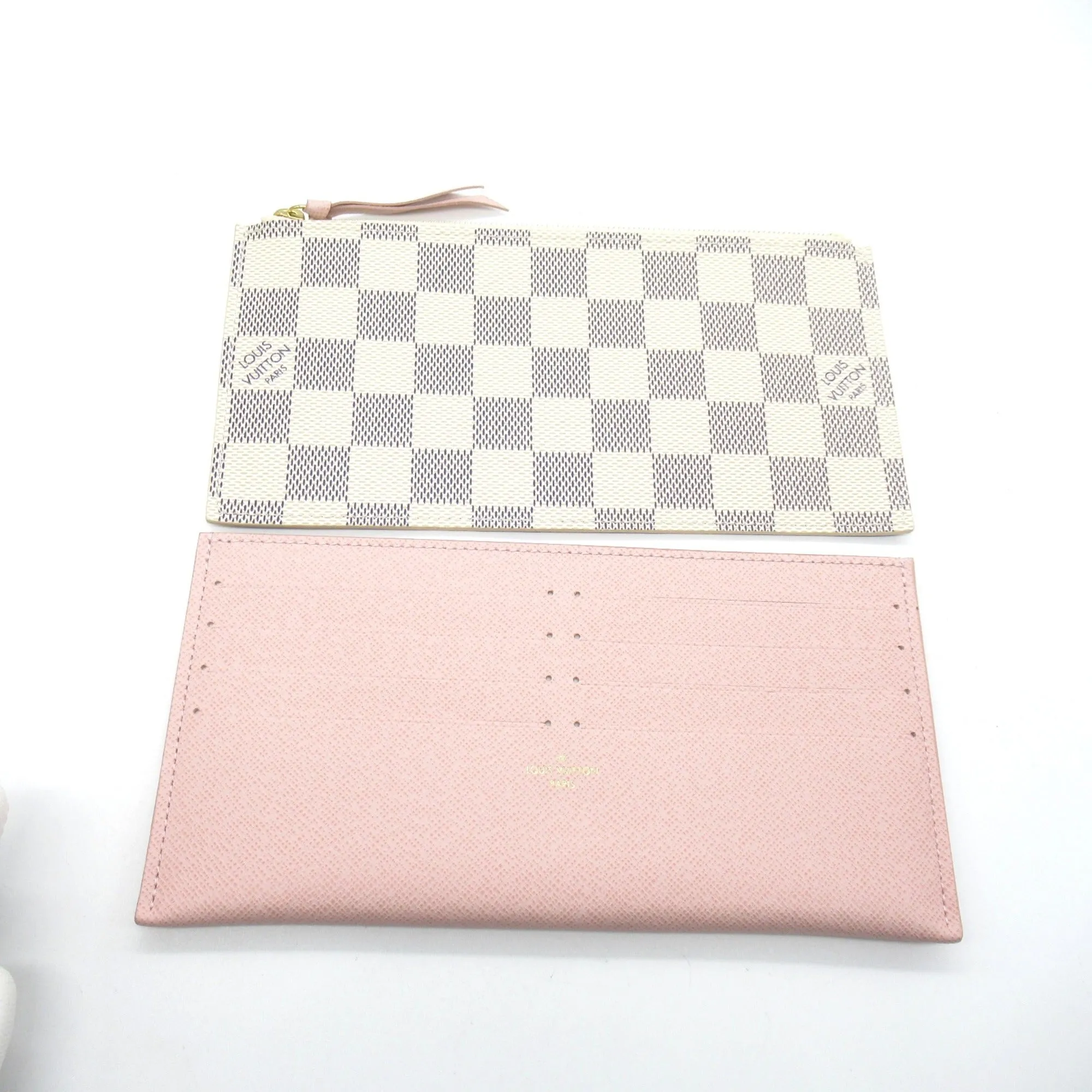 Trendy Inspired Louis Vuitton Pochette Felice White Damier Azur Leather N40491