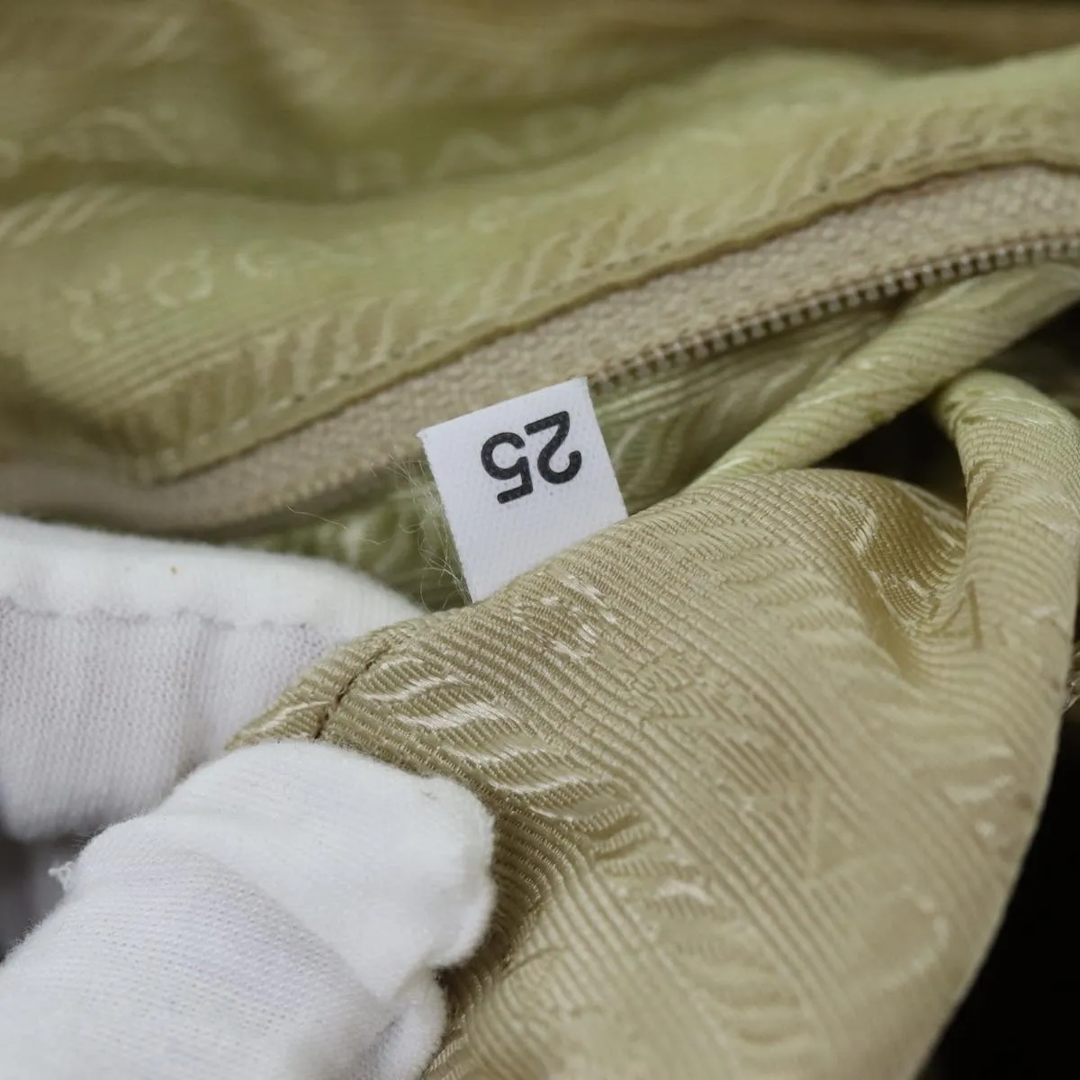 Trendy Inspired Prada Shoulder Bag Nylon Beige Auth 75615