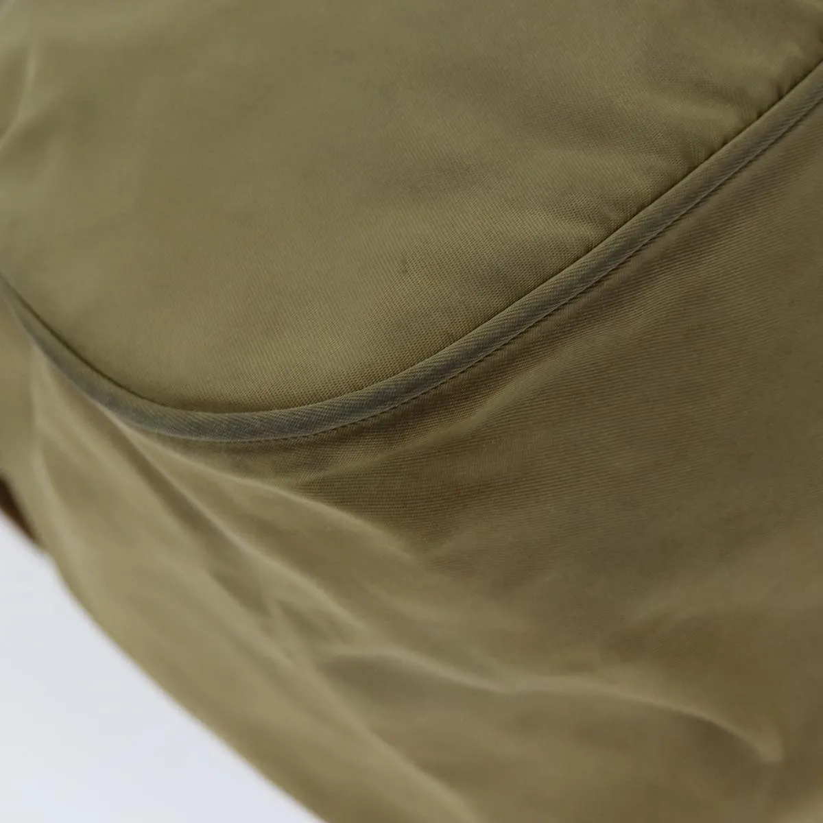 Trendy Inspired Prada Shoulder Bag Nylon Beige Auth 75615