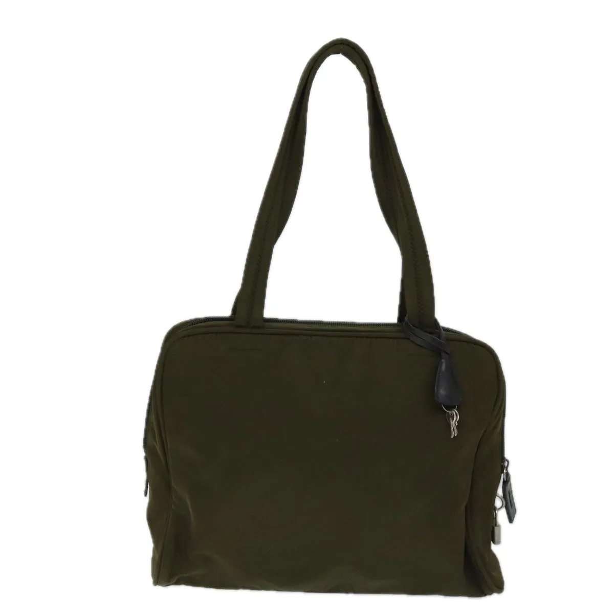 Trendy Inspired Prada Shoulder Bag Nylon Khaki Auth 71908