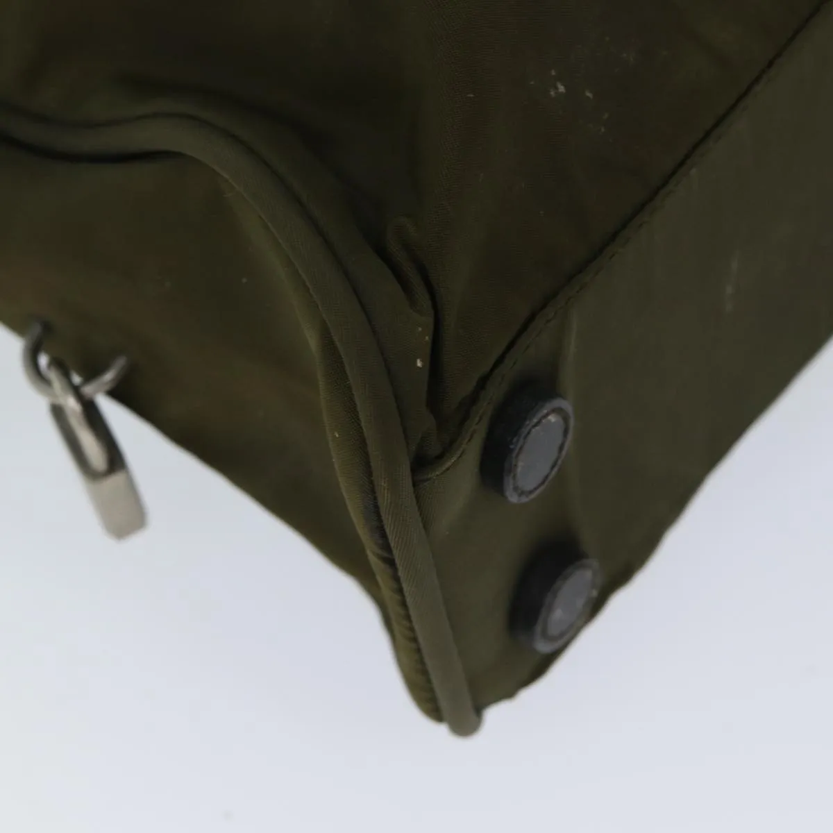 Trendy Inspired Prada Shoulder Bag Nylon Khaki Auth 71908