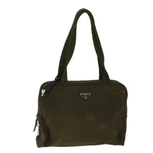Trendy Inspired Prada Shoulder Bag Nylon Khaki Auth 71908
