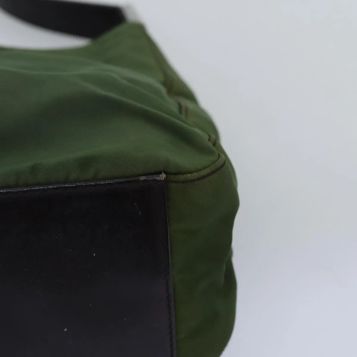 Trendy Inspired Prada Shoulder Bag Nylon Khaki Auth 74196