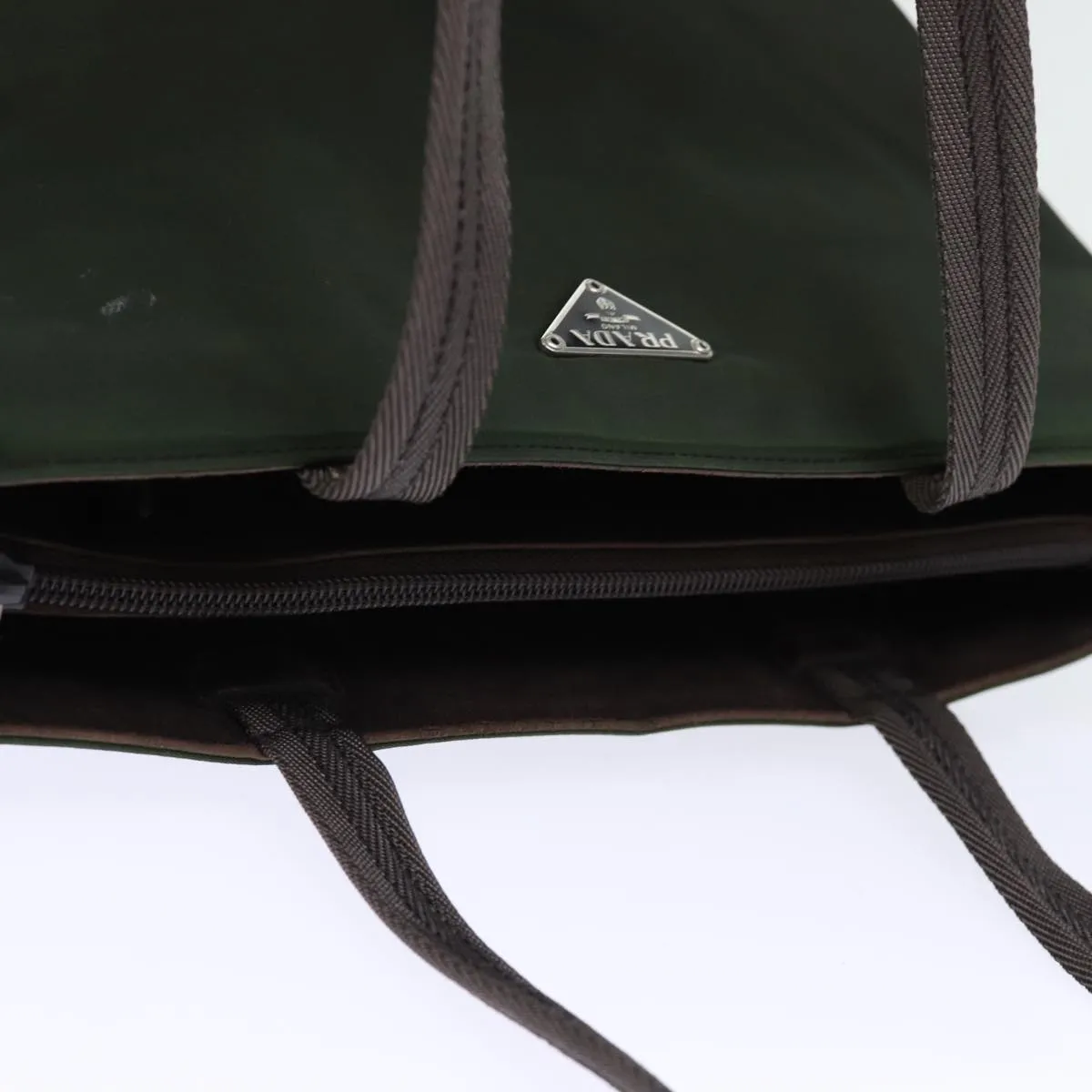 Trendy Inspired Prada Tote Bag Nylon Khaki Auth Yk12400