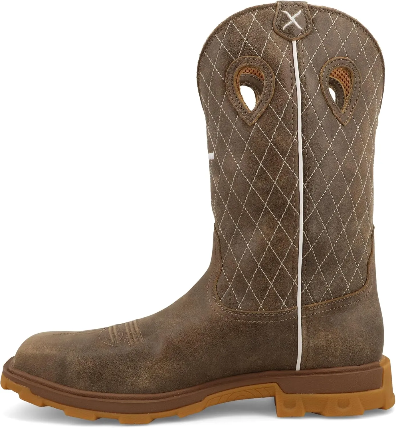Twisted X Men's 12" UltraLite X Work Boot, Square Toe Nano Toe with UltraLite X