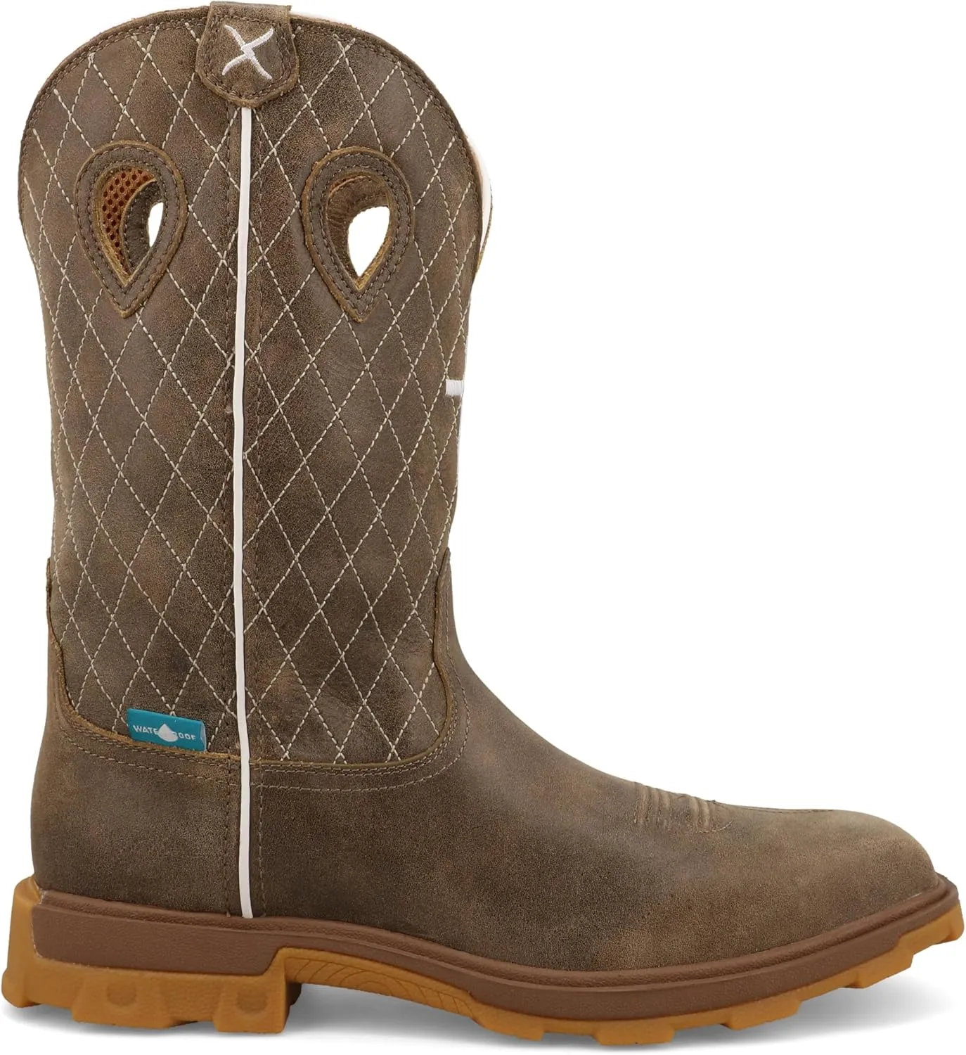 Twisted X Men's 12" UltraLite X Work Boot, Square Toe Nano Toe with UltraLite X