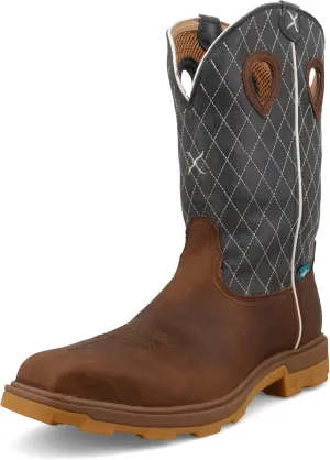 Twisted X Men's 12" UltraLite X Work Boot, Square Toe Nano Toe with UltraLite X