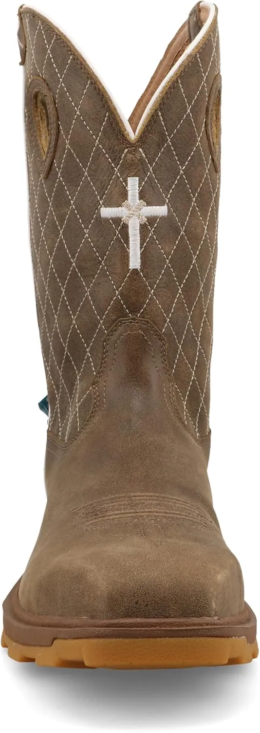 Twisted X Men's 12" UltraLite X Work Boot, Square Toe Nano Toe with UltraLite X