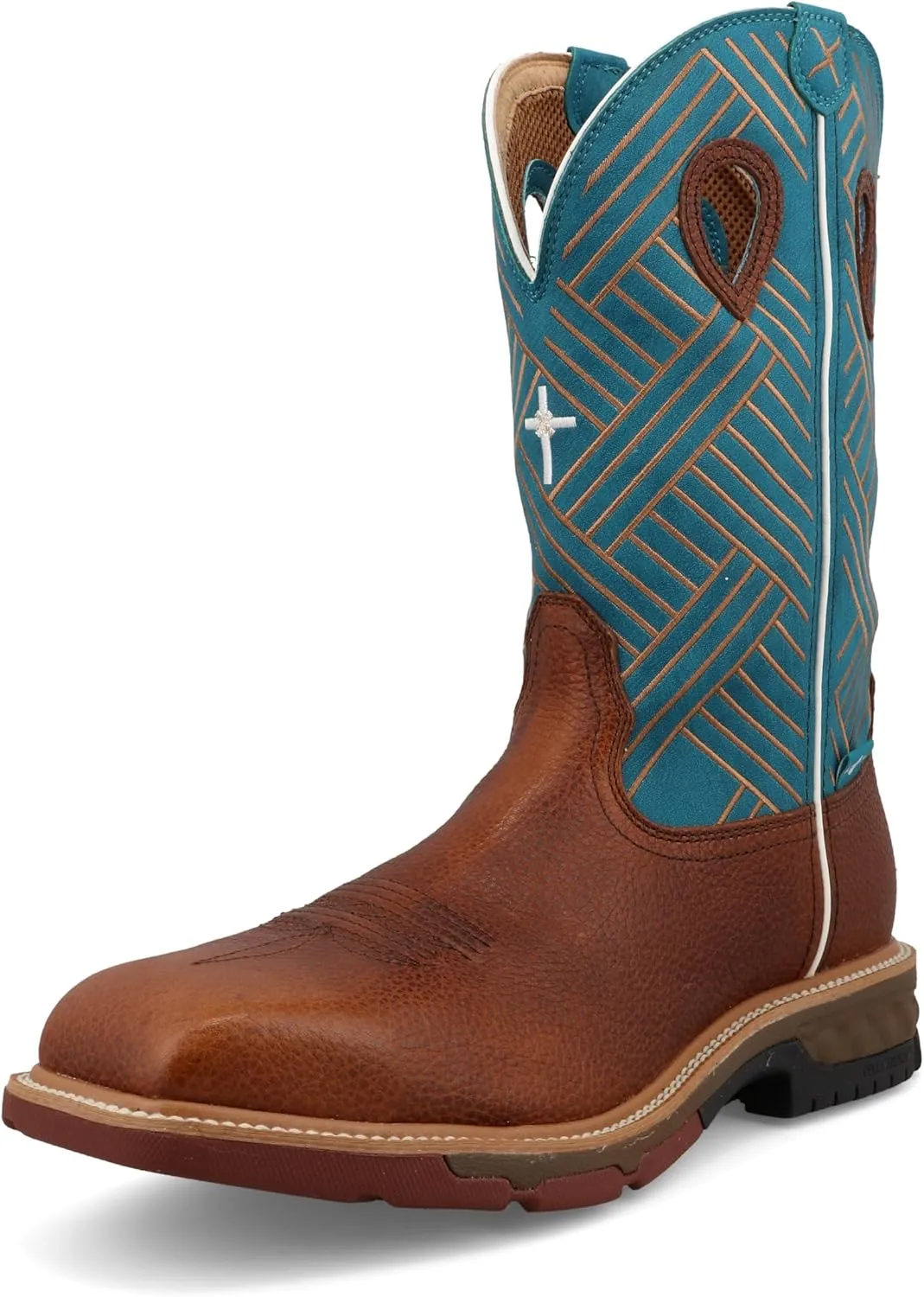 Twisted X Men's 12" Western Work Boot, Square Toe Alloy Toe with CellStretch