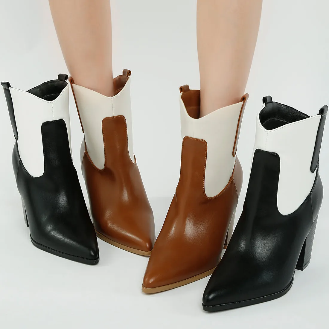 Two Tone Cowboy Boots