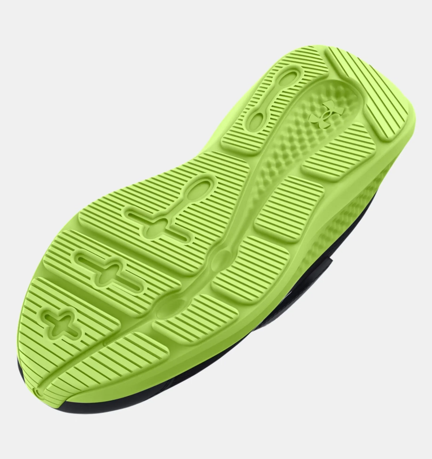 Under Armour Boys' Pre-School UA Pursuit 3 AC Big Logo Running Shoes - Black / Morph Green / Mod Gray