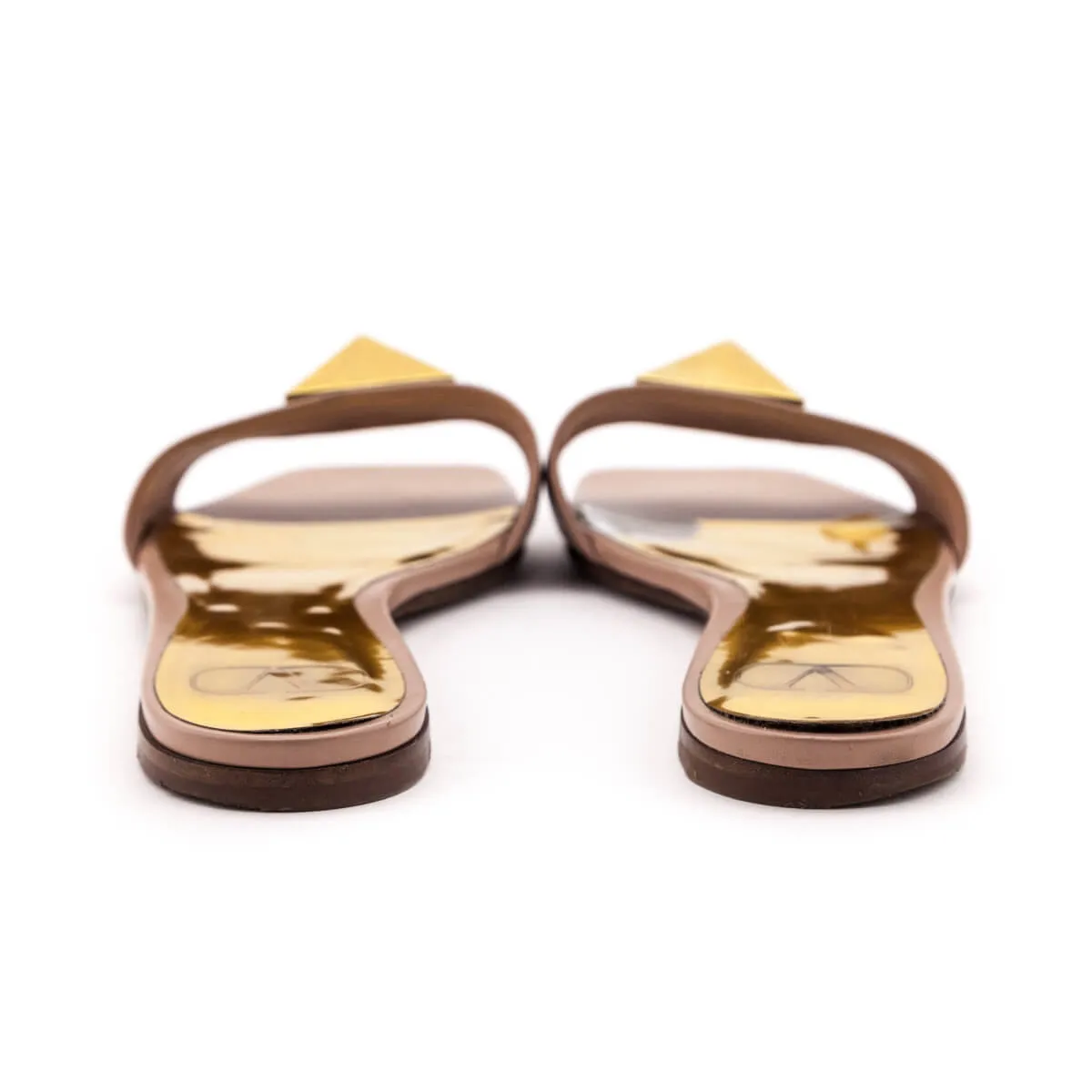 Valentino Nude One Stud Slide Sandals Size US 7 | EU 37