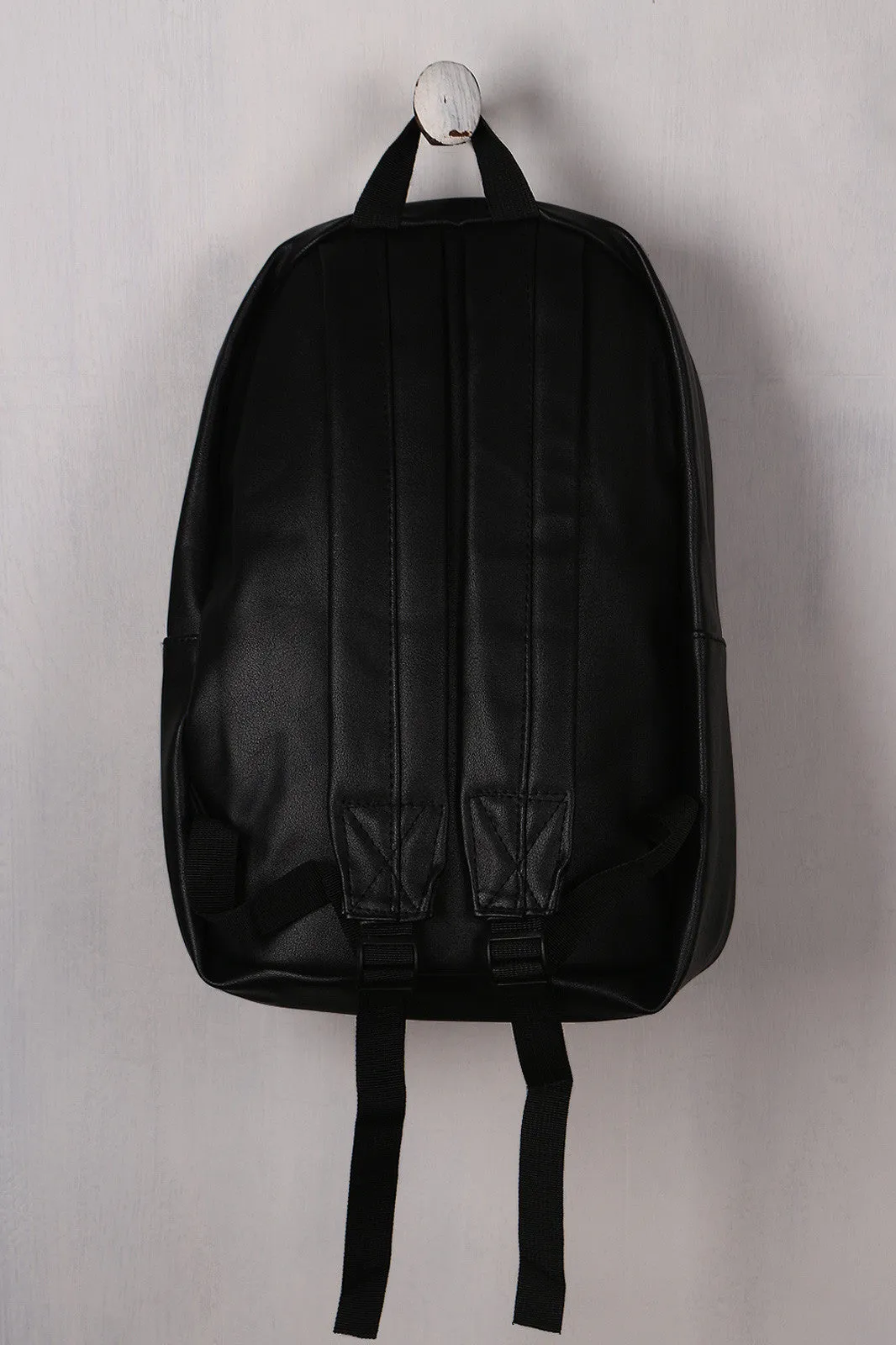 Vegan Leather Graphic Patch Backpack