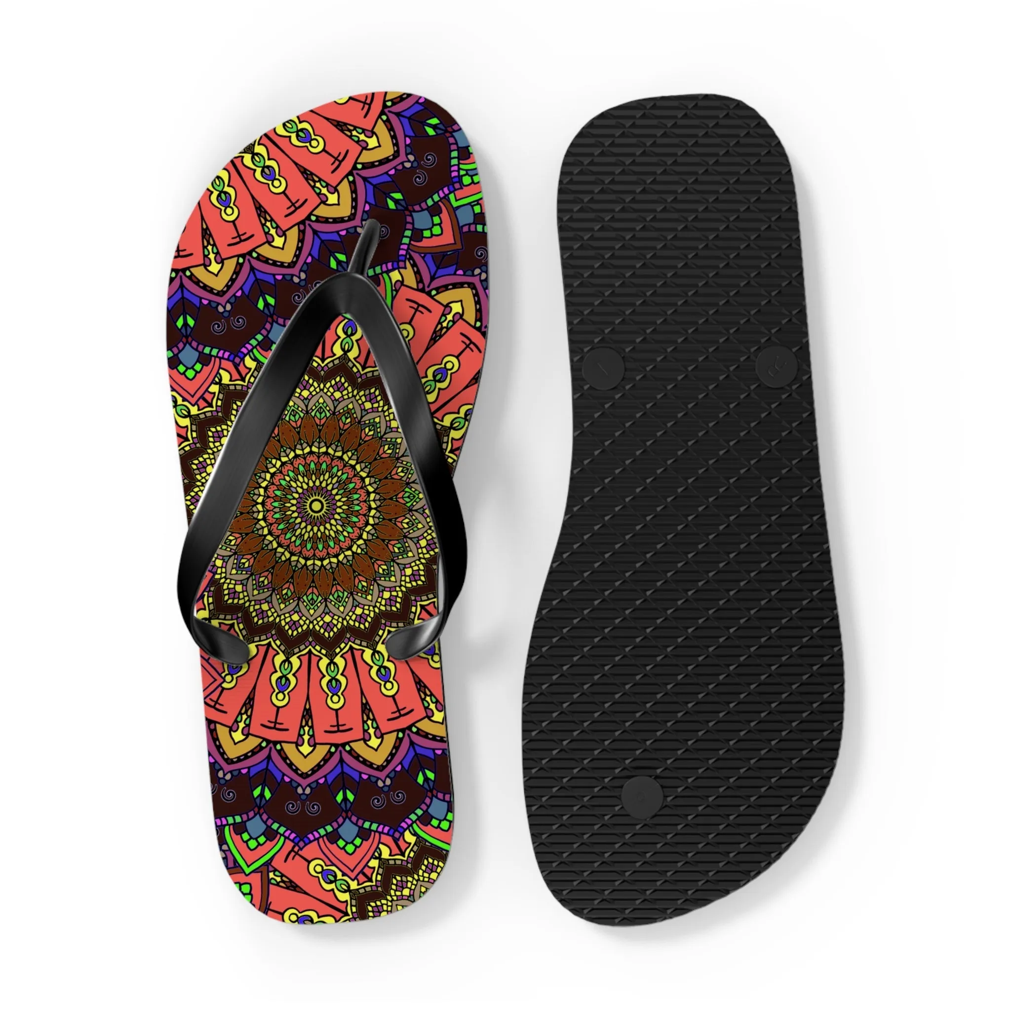 Vibrant Mandala Sandals - Colorful & Intricate