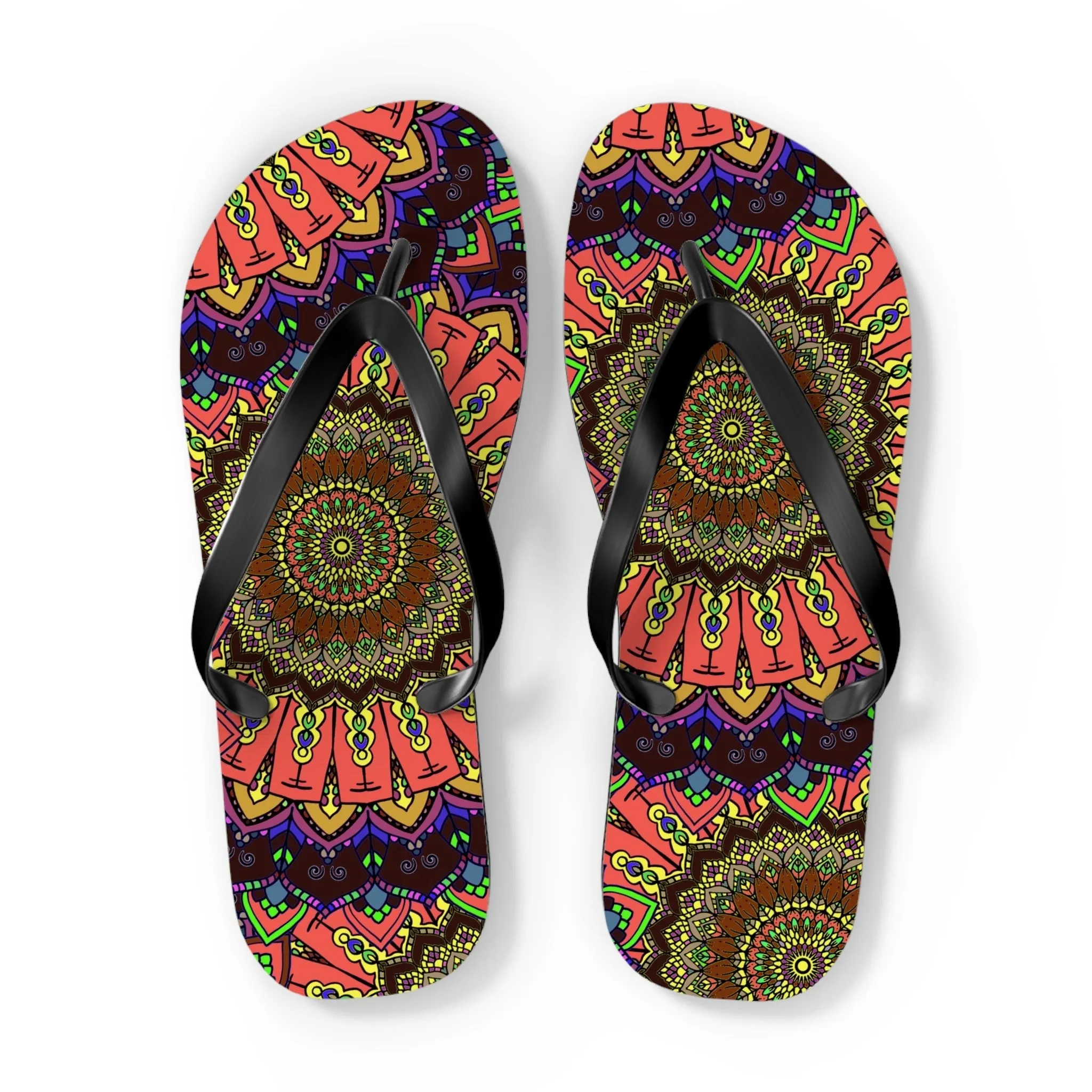 Vibrant Mandala Sandals - Colorful & Intricate