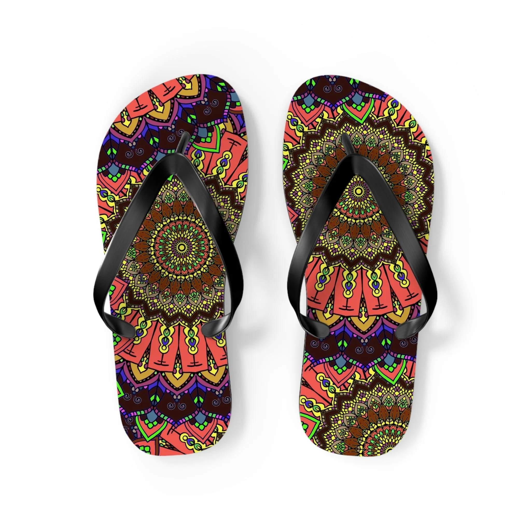 Vibrant Mandala Sandals - Colorful & Intricate