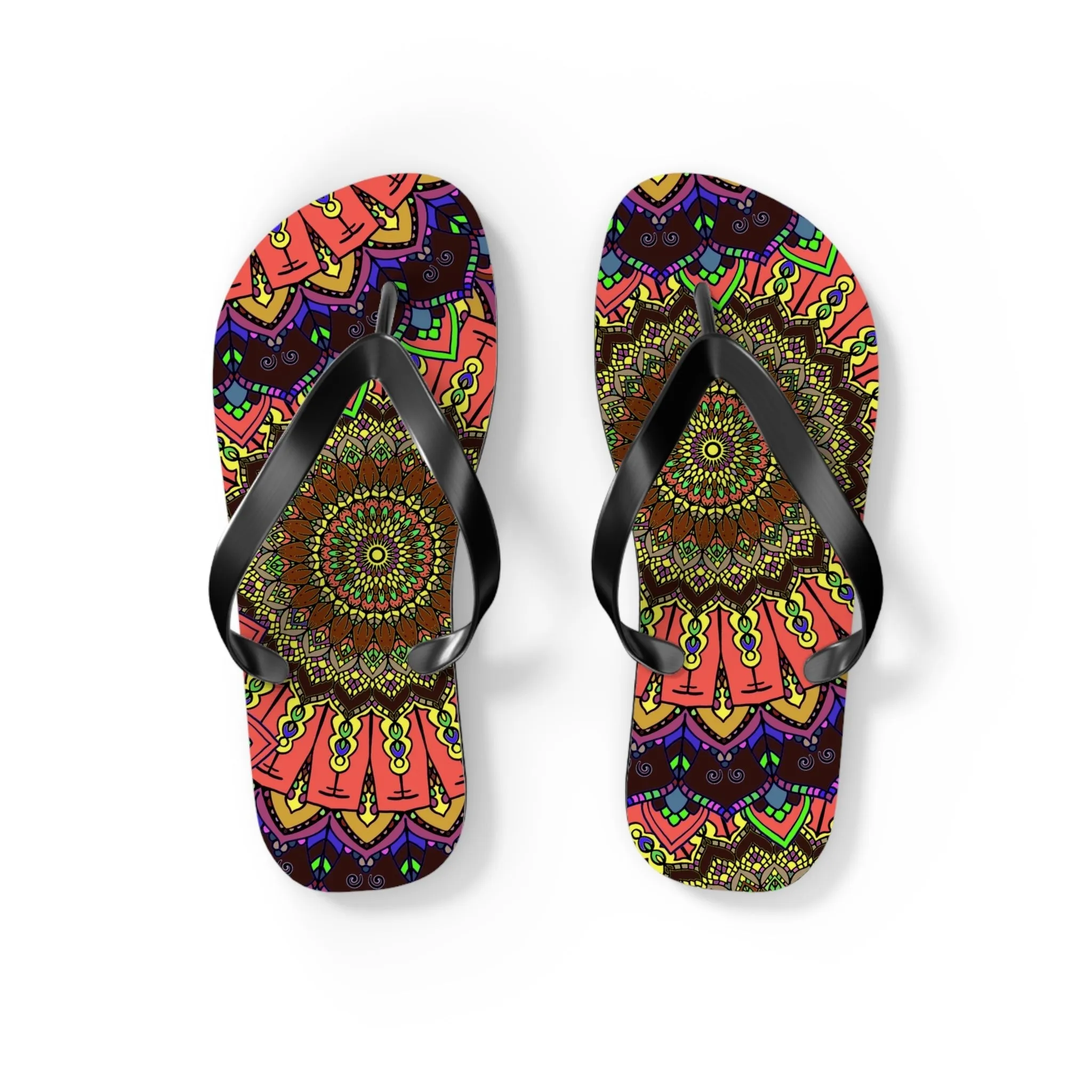Vibrant Mandala Sandals - Colorful & Intricate