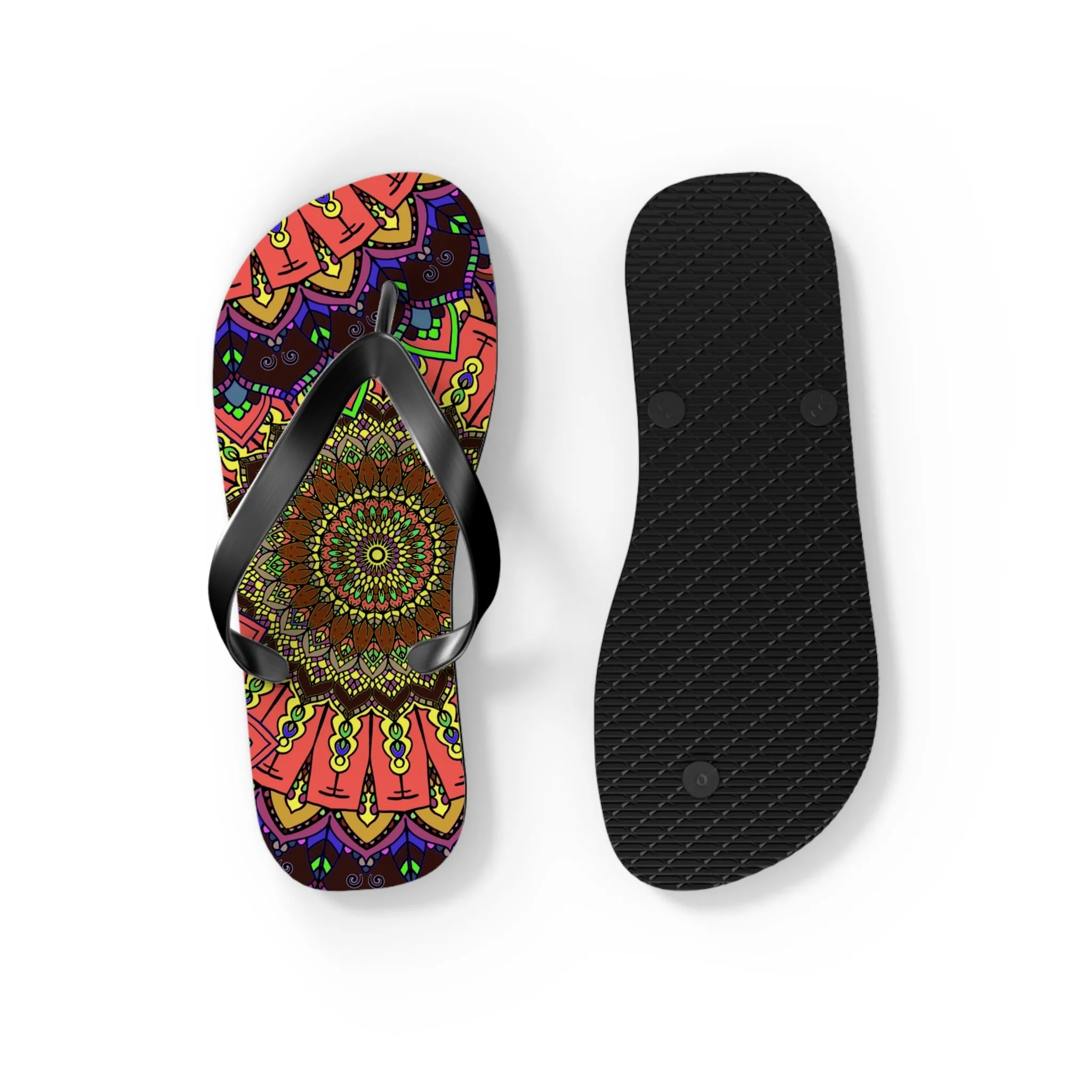 Vibrant Mandala Sandals - Colorful & Intricate