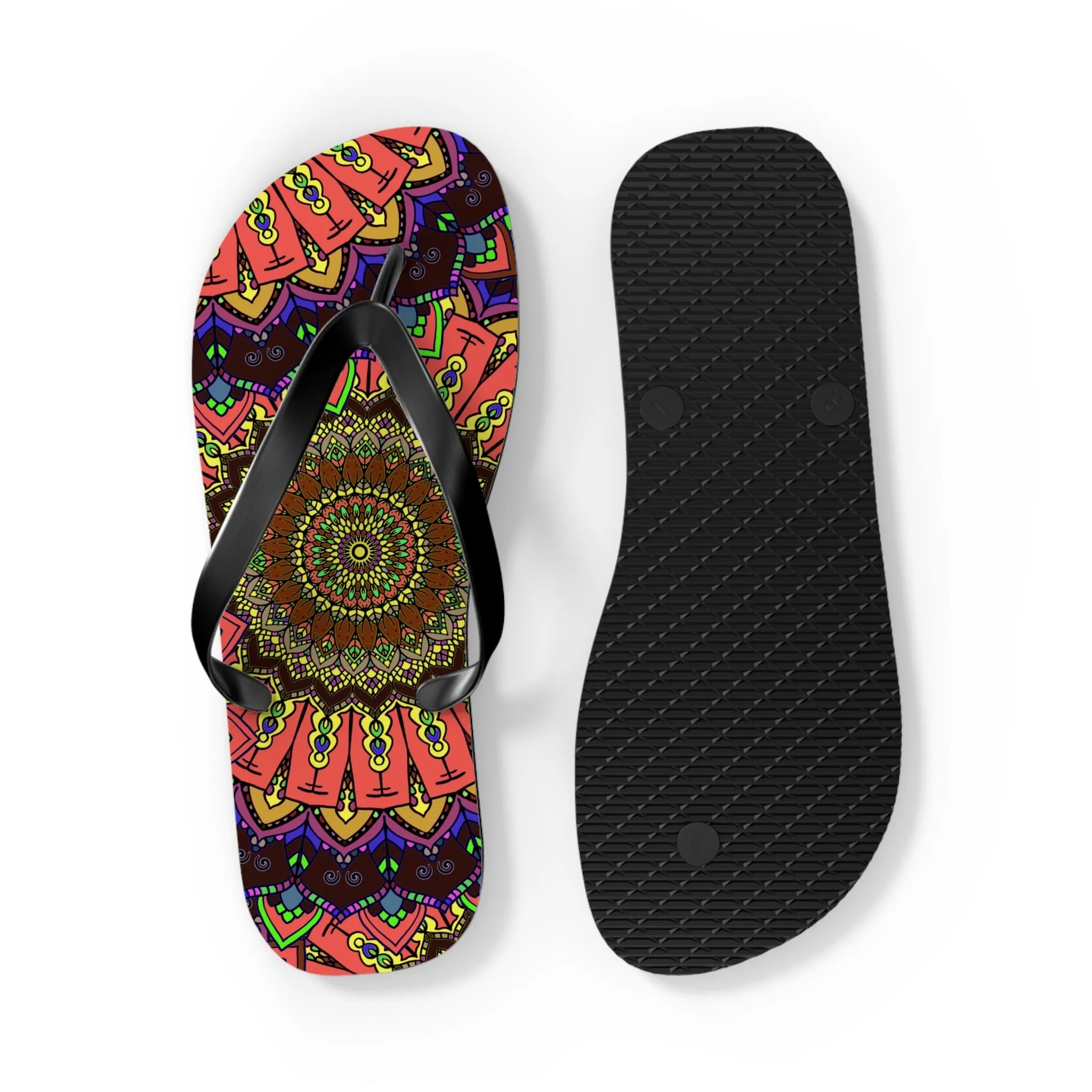 Vibrant Mandala Sandals - Colorful & Intricate