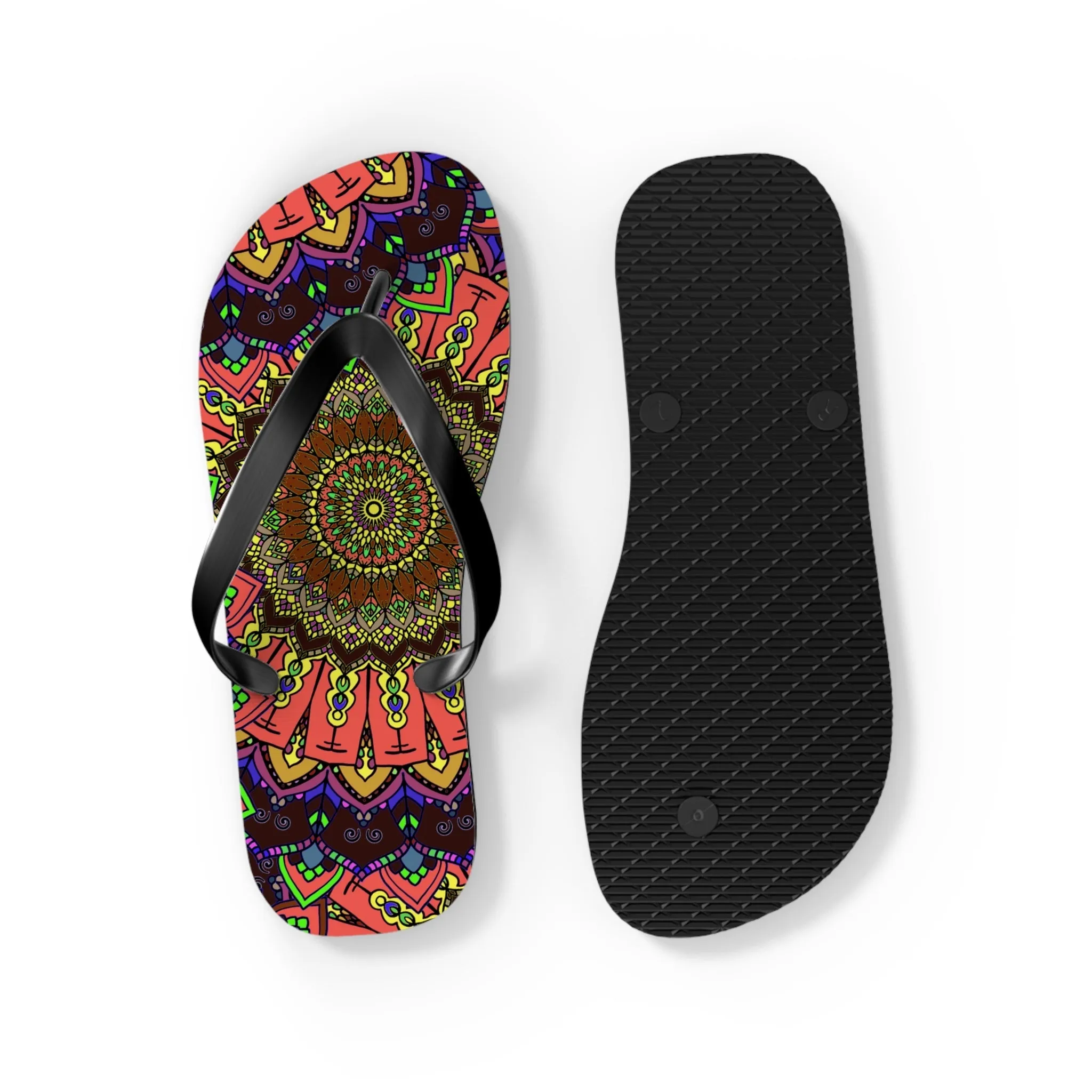 Vibrant Mandala Sandals - Colorful & Intricate