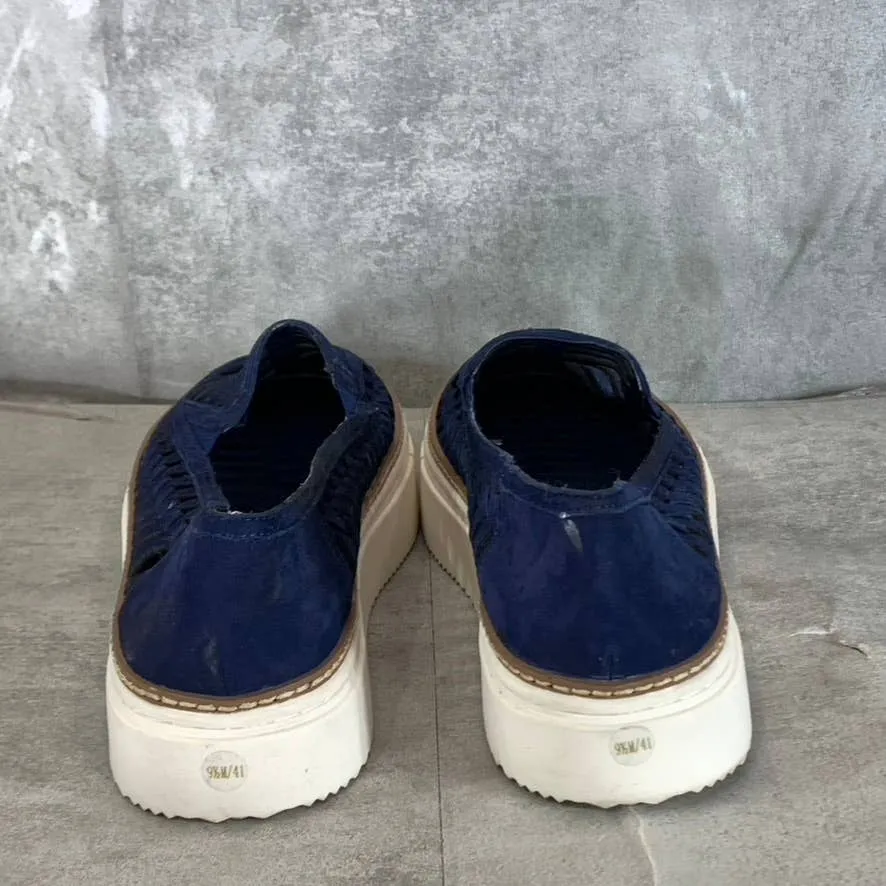 VINCE CAMUTO Women's Deep Blue Romeena Cutout Platform Slip-on Sneakers SZ 9.5