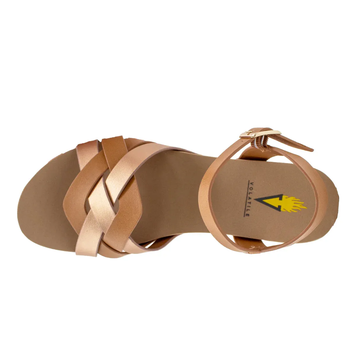 Volatile Edna Rosegold 2" Wedge Sandal