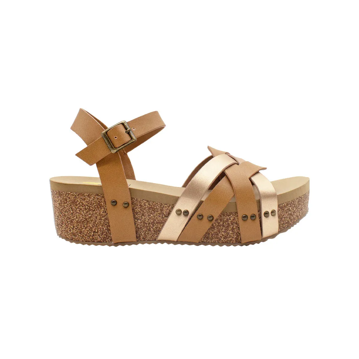 Volatile Edna Rosegold 2" Wedge Sandal