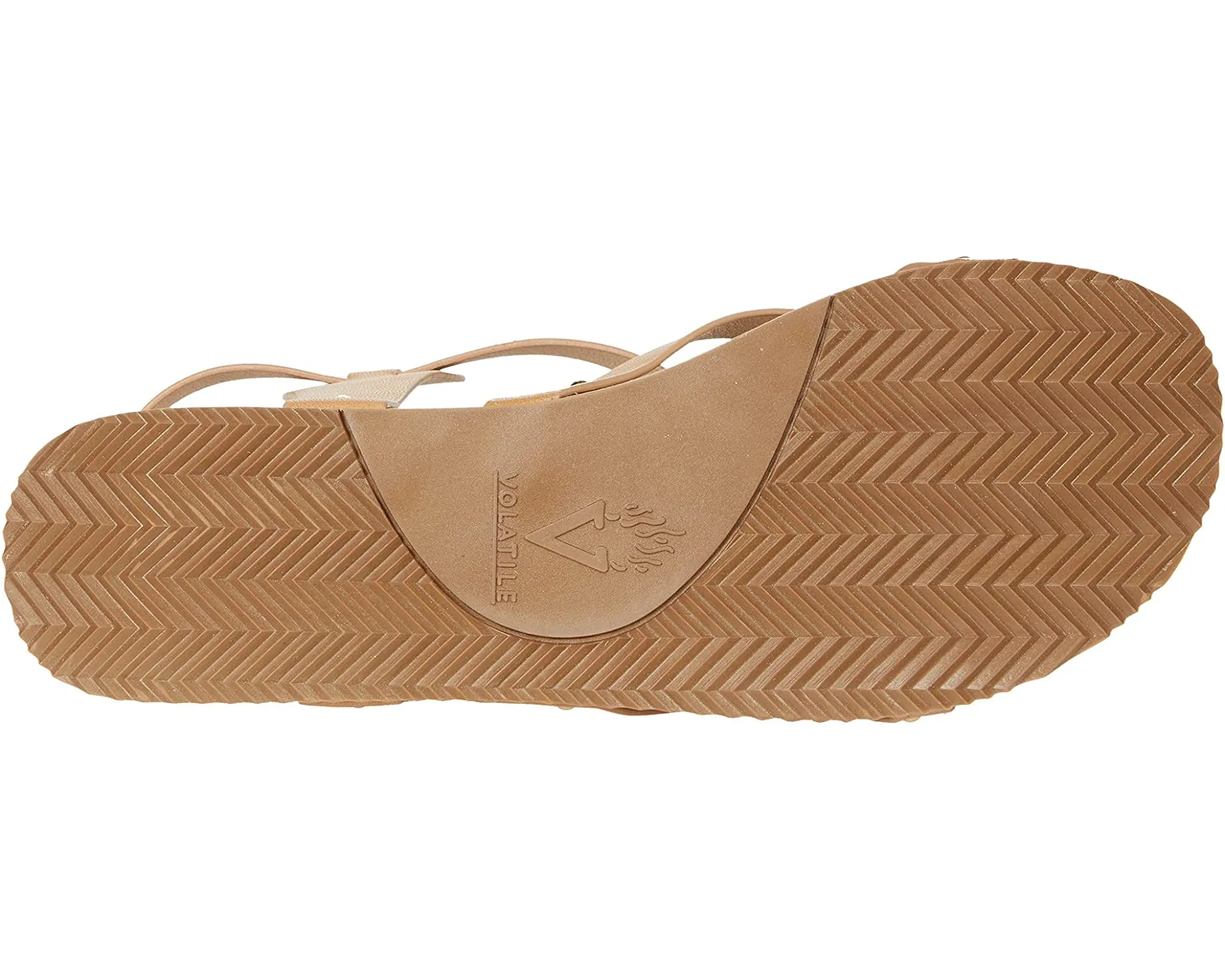 Volatile Engie Neutral Rose Gold Multi Strap Sandal