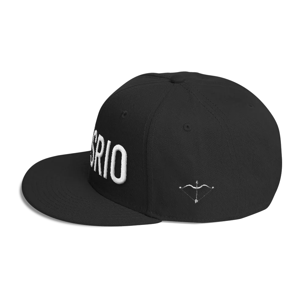VOSRIO Black Wool Blend Snapback